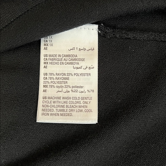 JM Collection open front cardigan, black, size 1X NWT! - Picture 5 of 5